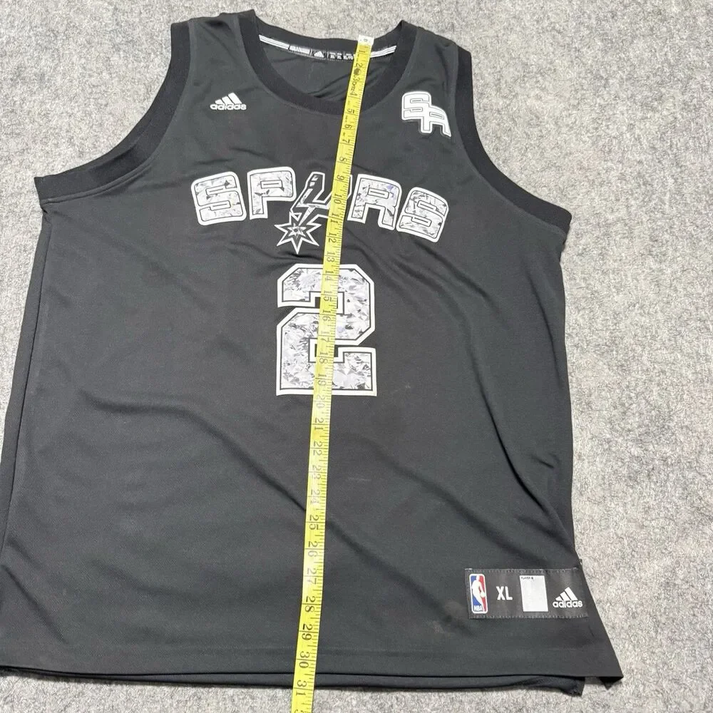 Kawhi Leonard San Antonio Spurs Jersey XL Adidas Diamond Pattern Black